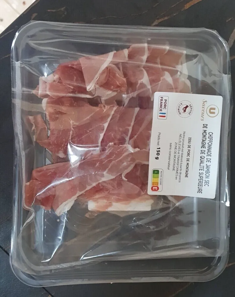 Chiffonnade de jambon sec de montagne