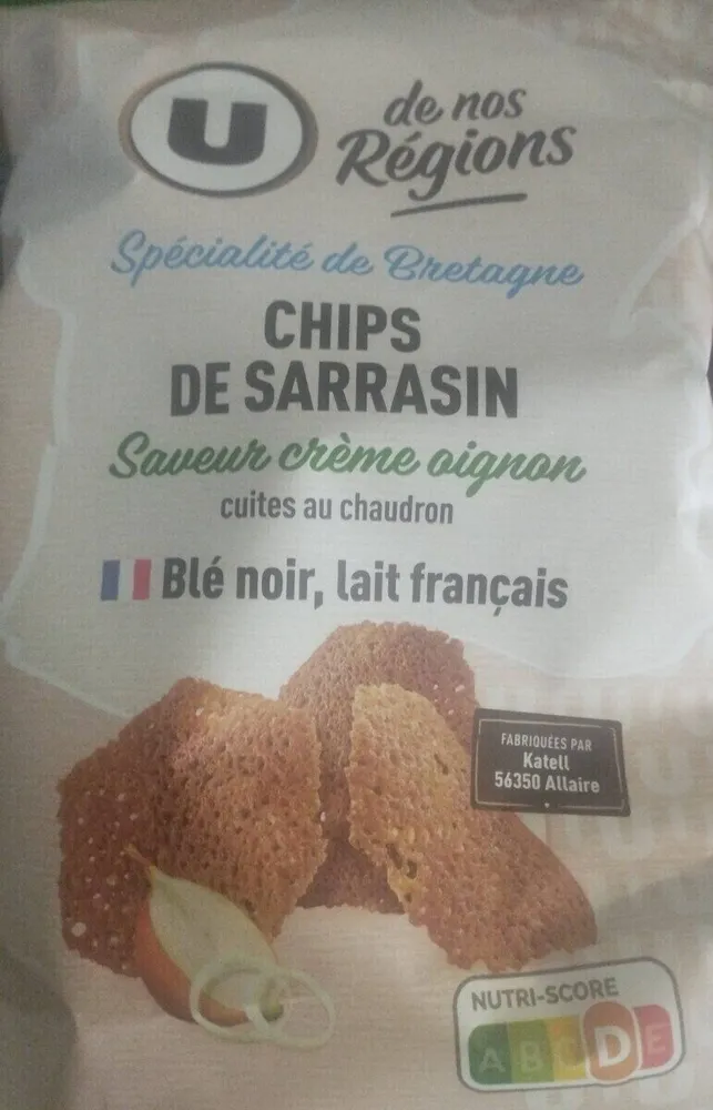 Chips de sarrasin saveur crème oignon