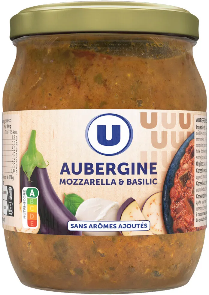 Aubergines Mozzarella & Basilic