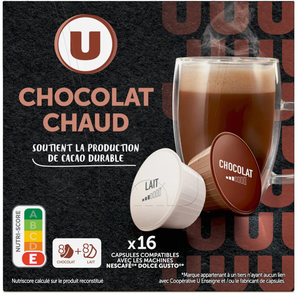 Chocolat chaud dosette - Compatible DOLCE GUSTO - x16