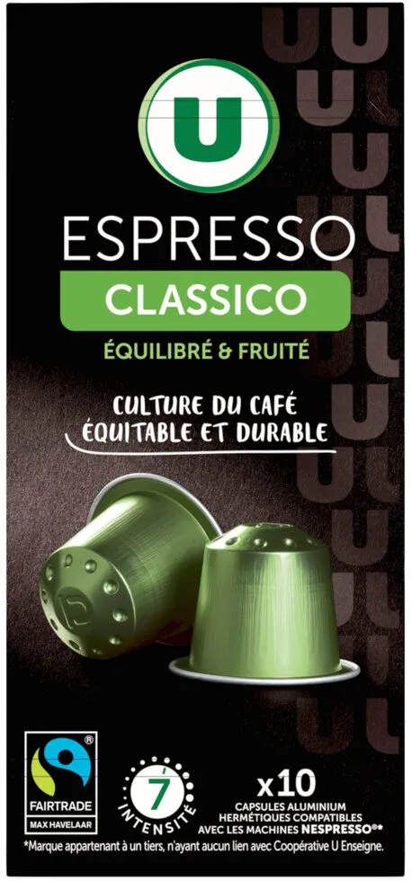 Café Capsules expresso classico MAX HAVELAAR - compatible NESPRESSO -x10