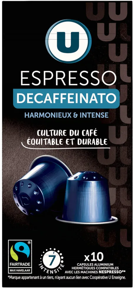 Café Capsules Bio espresso decaffeinato MAX HAVELAAR - compatible NESPRESSO - x10