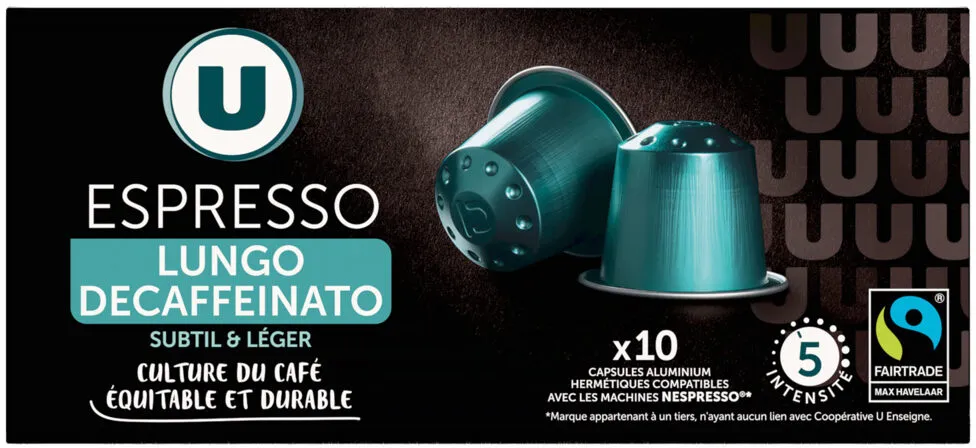 Café Capsules espresso lungo décaféiné - compatible NESPRESSO - x10