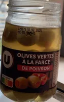 Olives vertes farcies à la pate de poivrons 120g