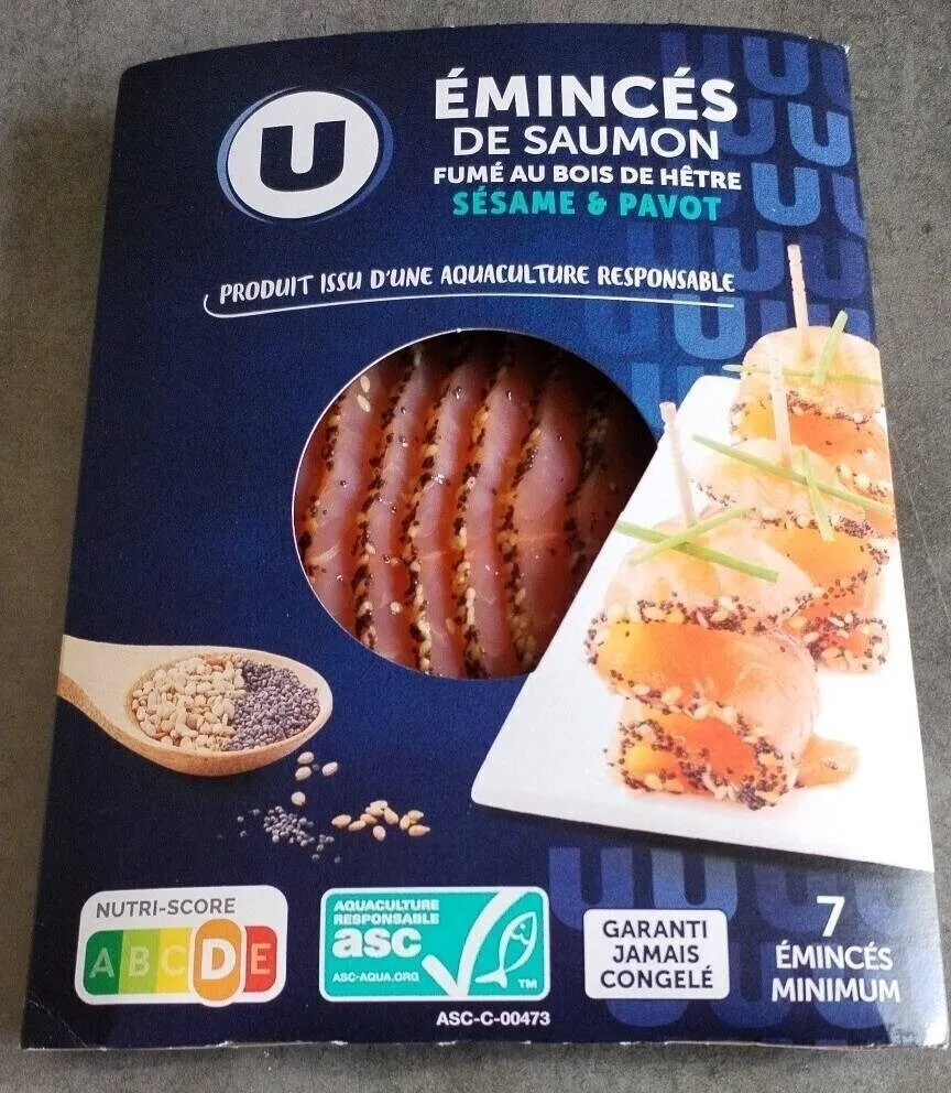 Émincés de saumon fumé au bois de hêtee