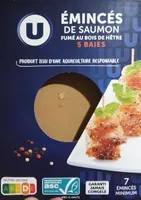 Emincés de saumon fumé Atlantique au bois de hêtre aux 5 baies 100g