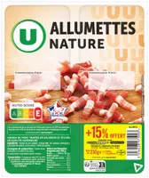 Allumettes porc nature VPF, 2x100g+15% offert