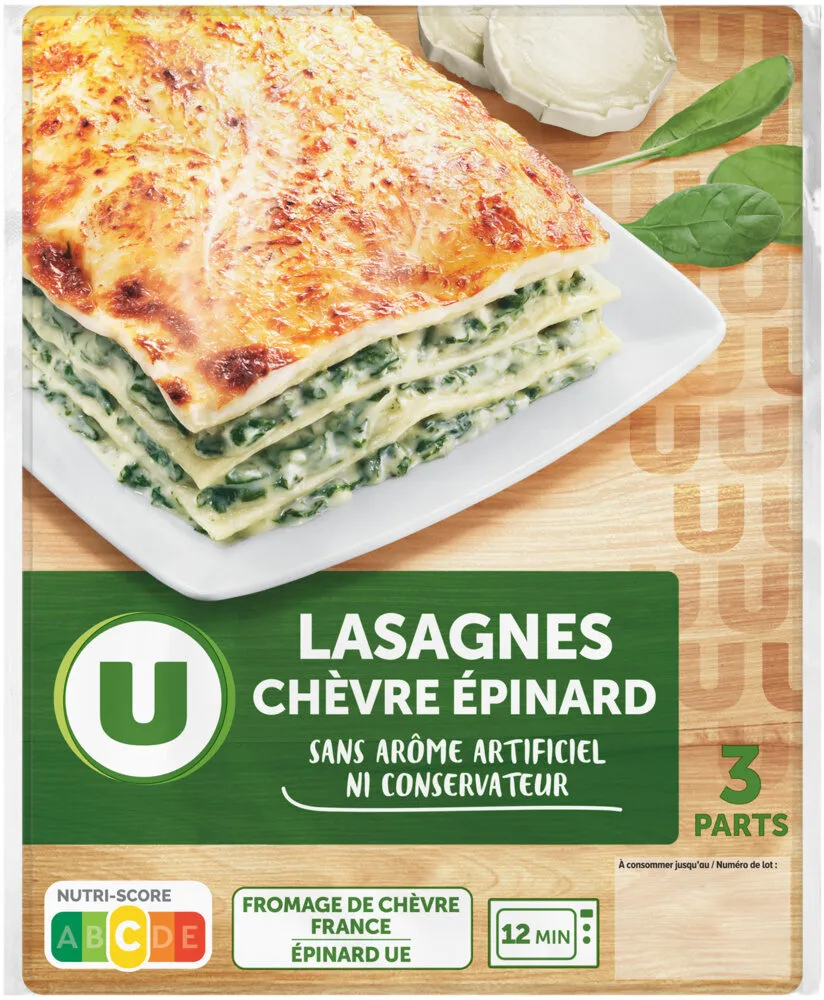 Lasagne chèvre épinard 900g