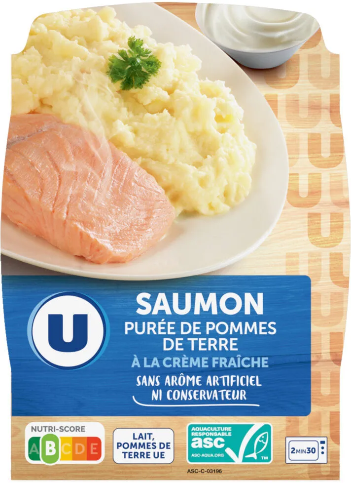 Plat cuisiné individuel Saumon purée de pommes de terre 300g