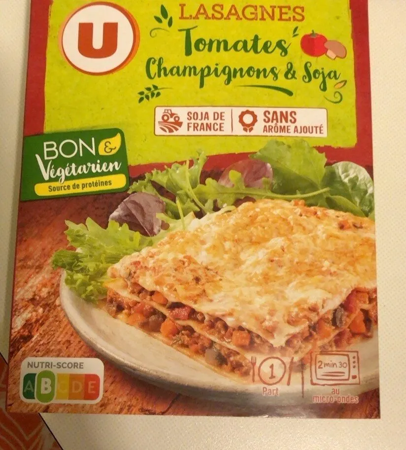 Lasagne à la tomate champignons & soja 300g