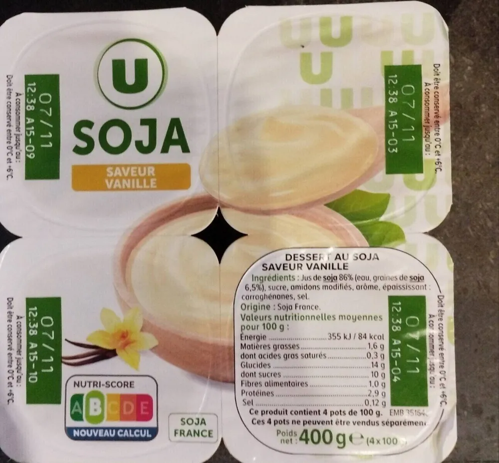 Soja saveur vanille