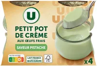 Pot de crème saveur Pistache, 4 pots de 100g