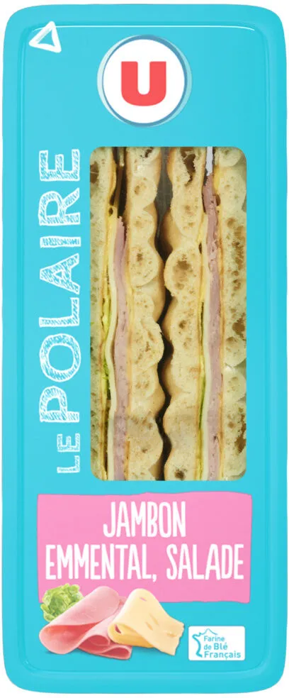 Sandwich pain spécial au jambon cuit choix/emmental/salade, 140g