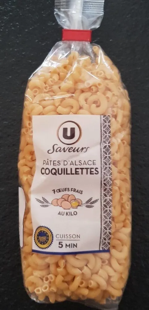 Pâtes Coquillettes IGP d'Alsace aux oeufs sachet 3x250g