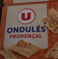 Biscuits apéritifs Crackers ondulés aux fromages & aux herbes provençales, 65g