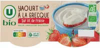 Yaourt à la grecque lit de fraise - 4x125g