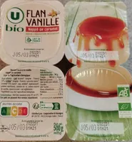 Flan vanille nappage caramel 4x125g