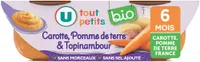 Plat bébé du soir Carotte, pomme de terre & topinambour, de 6 à 12 mois - 2x200g - Repas bébé