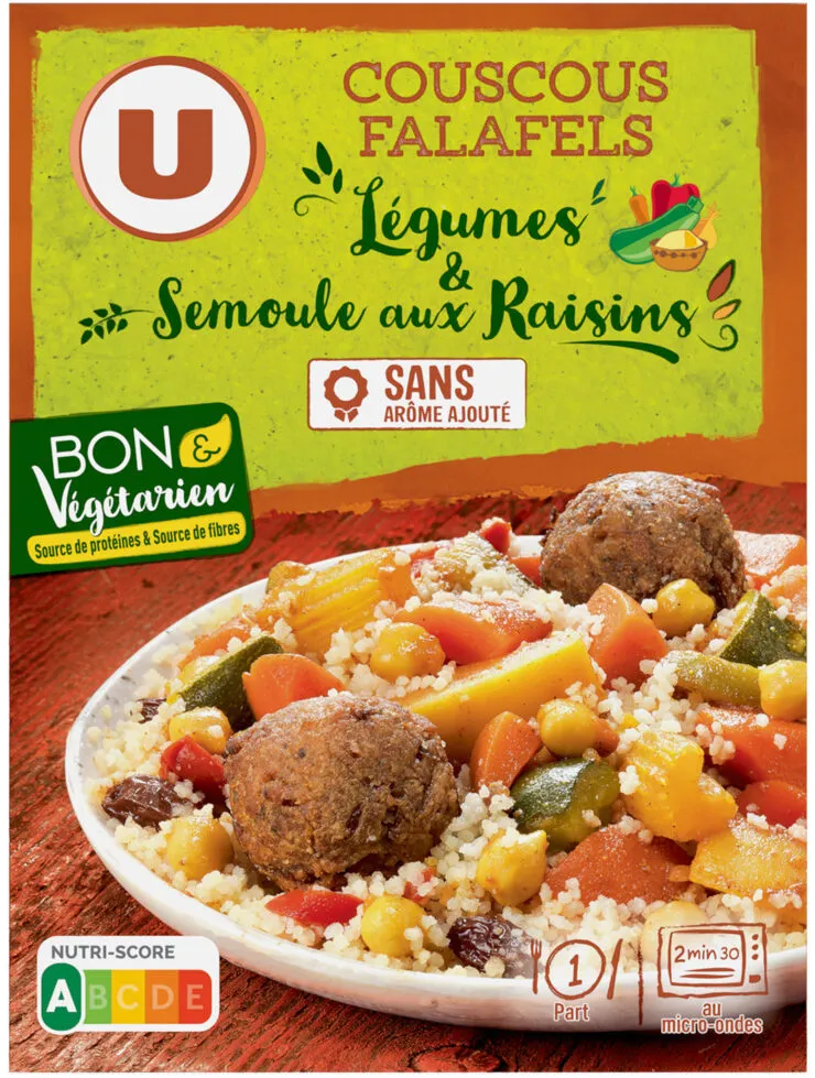 COUSCOUS FALALELS Légumes & Semoule aux Raisins