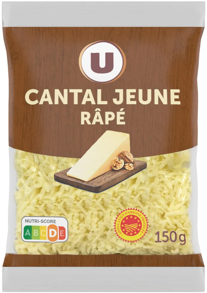 Cantal jeune rapé AOP 30%MG - Sachet 150g