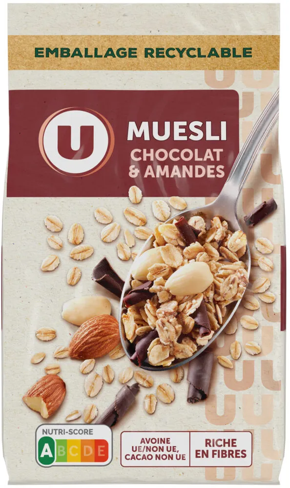 Céréales Muesli chocolat & amandes, 400g