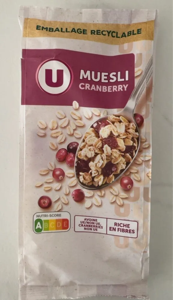 Céréales Müesli cranberry, 400g