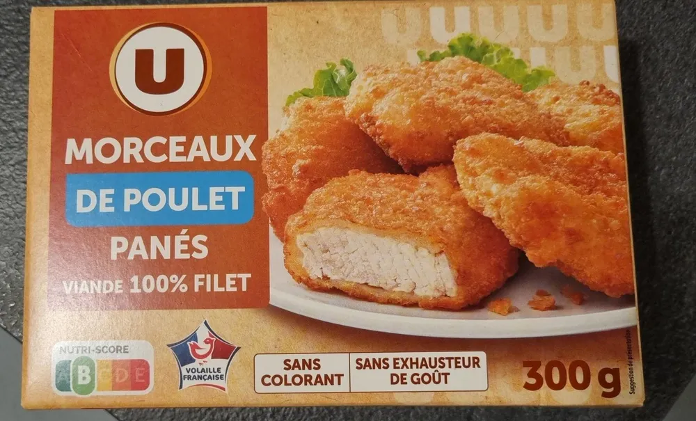 Morceaux filets de poulets panés, 300g