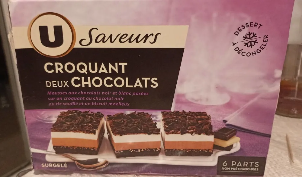 Dessert glacé Croquant 2 chocolats 400g