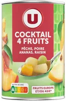 Cocktail 4 fruits au sirop léger boîte 1/2 250g