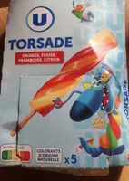 Bâtonnets torsadés glace à l'eau aromatisée, x5 400g
