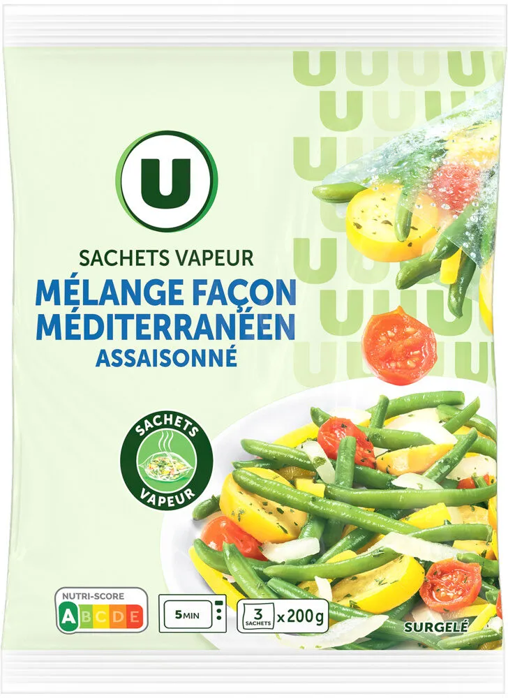 Melange mediterraneen (Vapeur haricot vert, courgettes jaunes