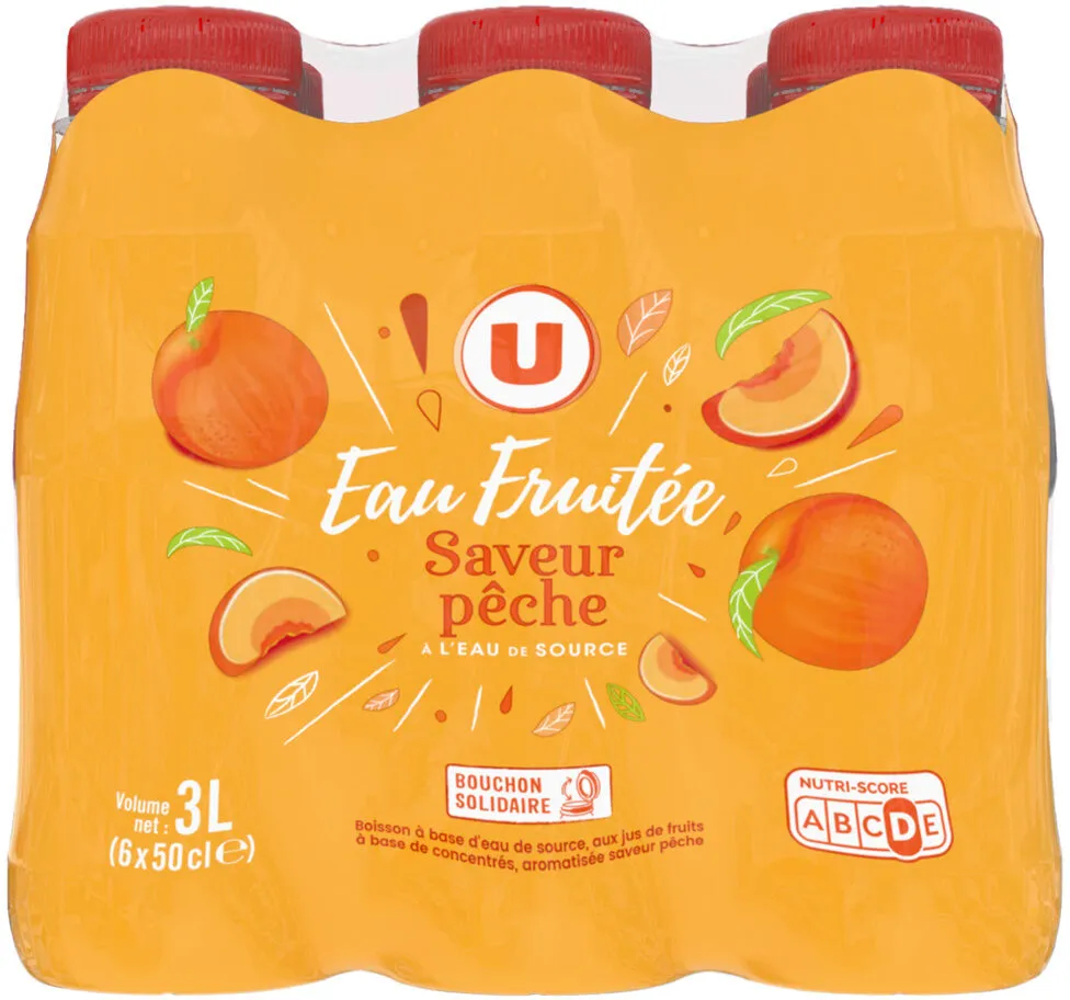 Eau fruitée saveur pêche Pet 6x50cl
