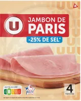 Jambon de Paris sans couenne -25% sel - x4 tranches, 140g