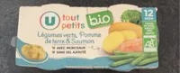 Plat bébé du midi Légumes verts, Pomme de terre & Saumon, dès 12 mois- 2x200g - Repas bébé