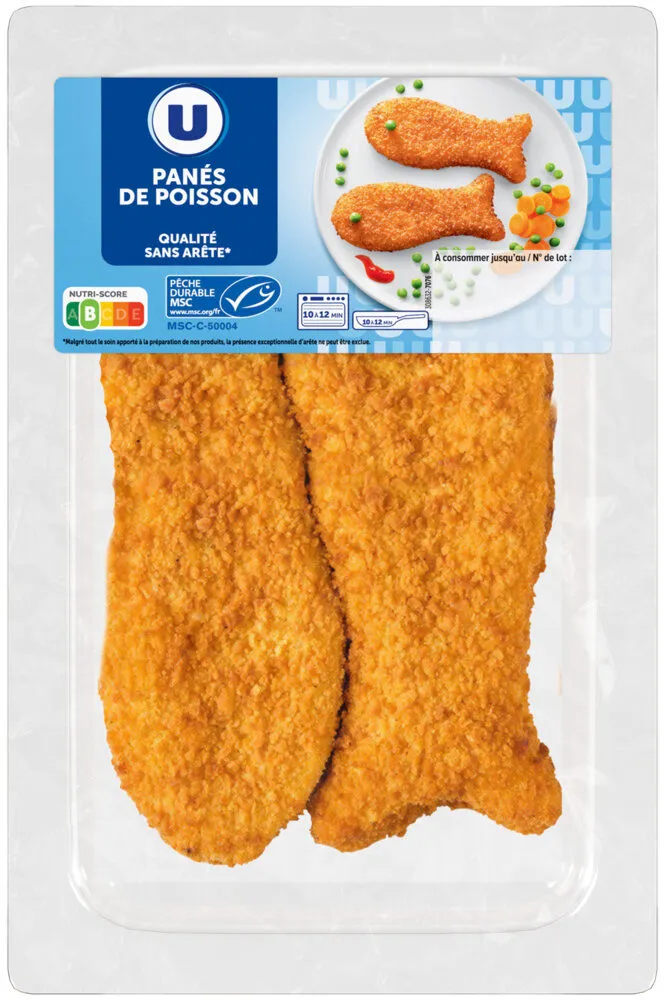 Pané à base de poisson et fromage fondu sans aretes, 200g