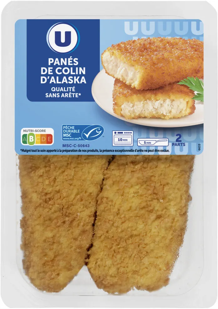 Pané colin d'Alaska, 2x100g soit 200g