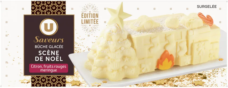 Bûche glacée Scène de Noel