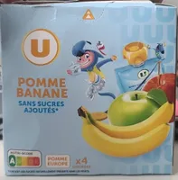 Dessert fruitier Gourdes compote pomme banane sans sucre ajouté - 4x90g