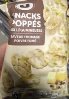 Gâteau apéritif Snacks poppés saveur fromage & poivre fumé, sachet 85g