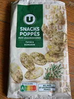 Gâteau apéritif Snacks poppés saveur thym & romarin, sachet 85g