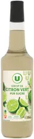Sirop citron vert, bouteille 70cl