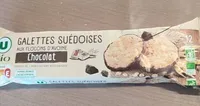 Galettes Suédoises aux flocons d'avoine nappées de chocolat noir