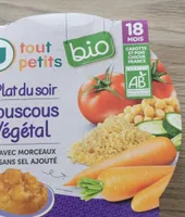 Plat bébé du soir Couscous végétal, dès 18 mois - 260g - Repas bébé
