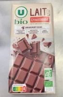 Tablette chocolat Lait Croustillant Bio