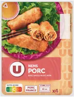 Nems au porc + sauce Nuoc-mâm, x4 - 280g