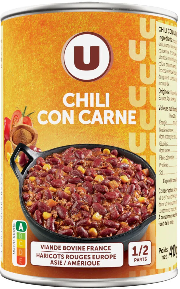 Chili con carne boîte 1/2 410g