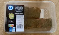 Pavé de saumon avec topping curry, 2 pièces, transformé en France, barquette, 240g
