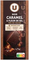 Chocolat noir éclat de caramel aromatisé fleur de sel, tablette 100g