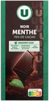 Chocolat noir aromatisé à l'arome nature de menthe 100g
