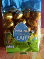 Sachet petits oeufs chocolat lait praliné - 180g